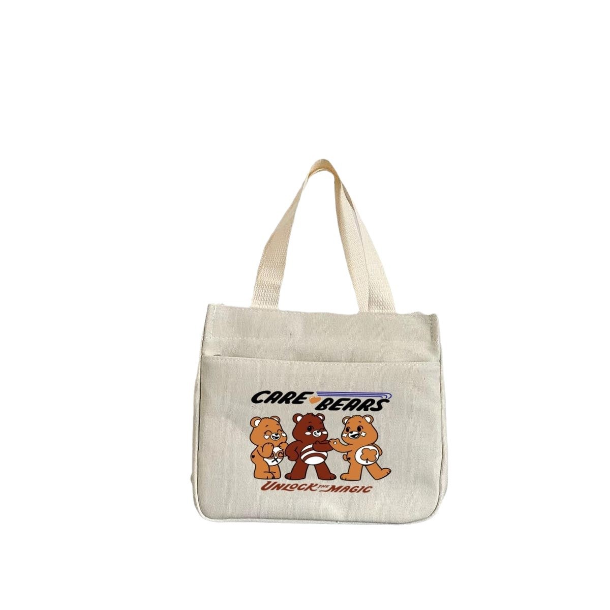 New canvas handbag, large capacity, simple and versatile for office workers and students, lunch box, mom's work lunch box Item Picture