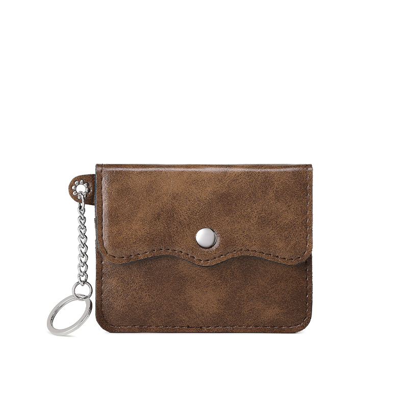 Cross-border source fashion pu card case, key case, ID card case, coin purse, card holder, bus oil wax card case Item Picture