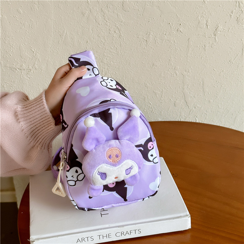 New cartoon cute children's bags for autumn and winter, coin purse, crossbody bag, Melody chest bag, casual girls' single-shoulder bag Specification drawing