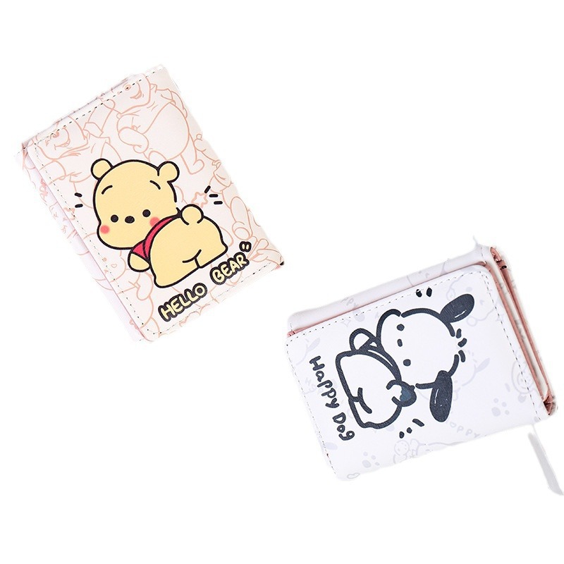 ins cute wallet, portable cartoon, super cute Japanese-style small wallet, large capacity loose change mini card case, student girl full figure