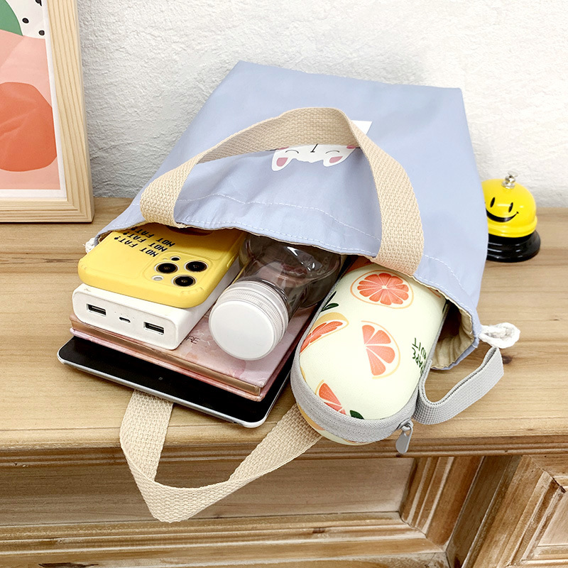 New cute hand-held bento bag, handbag, female office worker lunch box bag with lunch bag, student hand-held bag bento box details Picture