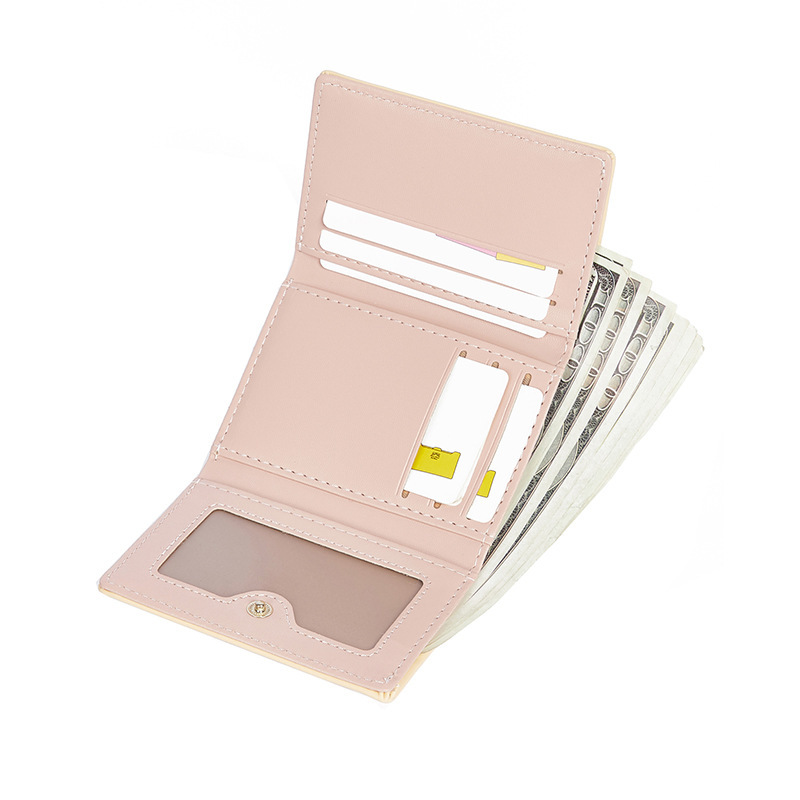 The 2024 new cartoon wallet features a cute little bear, a side zipper, a two-fold wallet, and is fashionable for women and students Item Picture