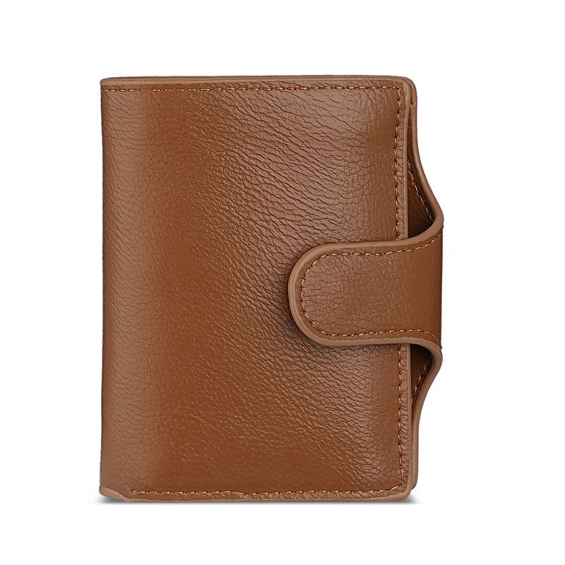 Anti-magnetic rfid automatic pop-up bank card, bus card holder, metal aluminum shell card case, wallet for foreign trade supply Item Picture