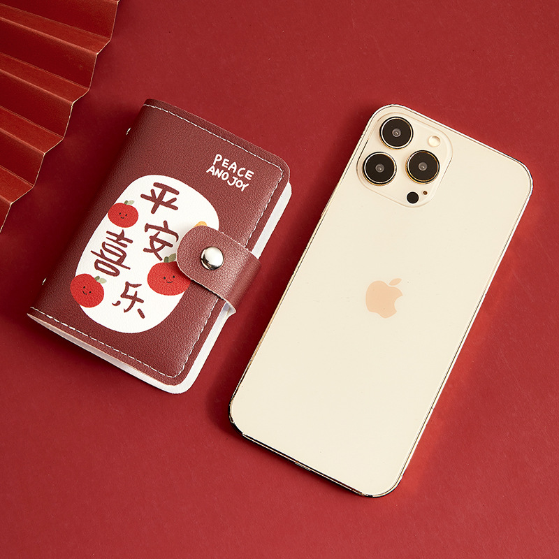 Cute and lucky cartoon card case, female personality, large capacity, multiple card positions, ultra-thin anti-demagnetization, small card holder case details Picture