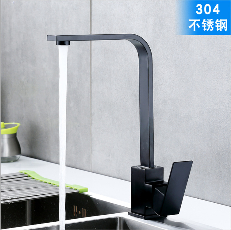 Chenlu Sanitary Ware Factory directly supplies stainless steel faucets for kitchen sinks, sinks, cold and hot water faucets, and hotels details Picture