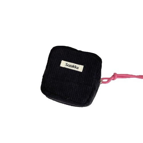412101 Winter new solid-color corduroy sanitary bag, lipstick and makeup bag, simple and cute sanitary napkin storage Item Picture