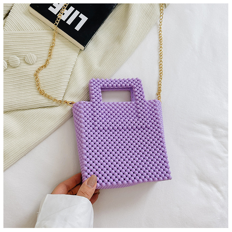 New Summer 2025 hand-woven bags, mesh single-shoulder bags, hollowed-out bags, crossbody bags, acrylic bags, pvc bags Application Scenario