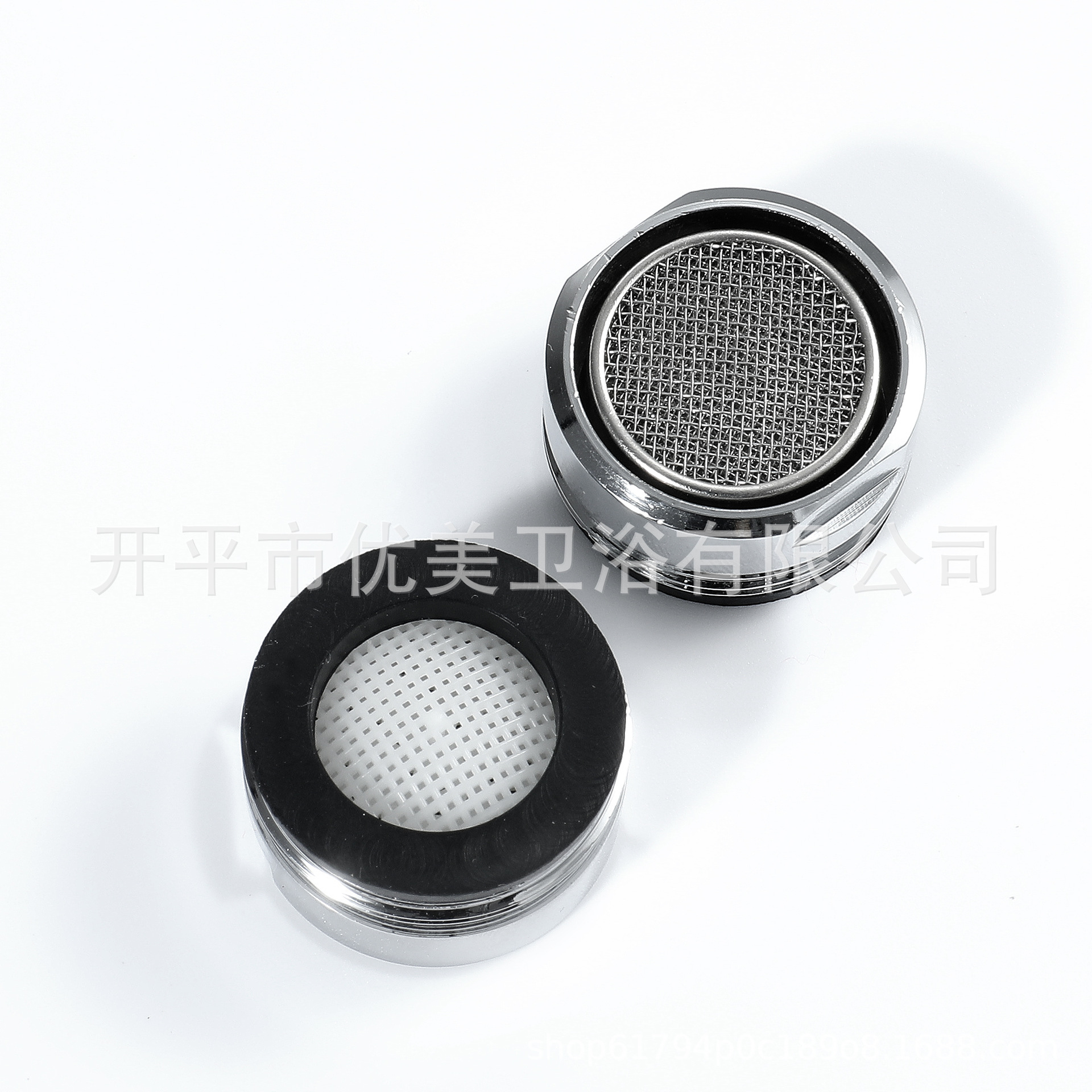Faucet aerator, 24 copper outer teeth, stainless steel mesh inner filter screen accessories full figure