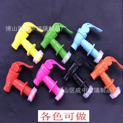 Wine brewing glass jar, plastic faucet, spout, glass bottle faucet, wine jar, food-grade switch accessories, wine jar valve Specification drawing
