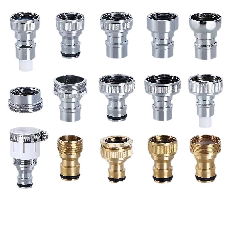 Faucet adapter, water outlet snap-on anti-drop type, washing machine interface, 4-point and 6-point universal water inlet pipe accessories Item Picture