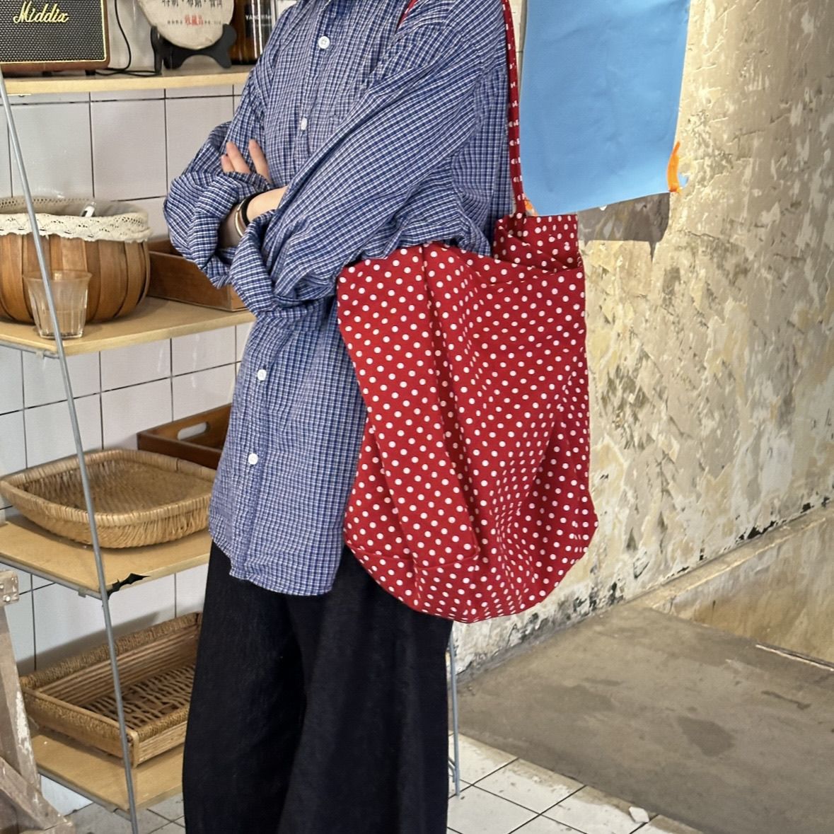 Large-capacity canvas bag for women, 2025 new Korean style, versatile and laid-back single-shoulder bag, student commuting tote bag Specification drawing