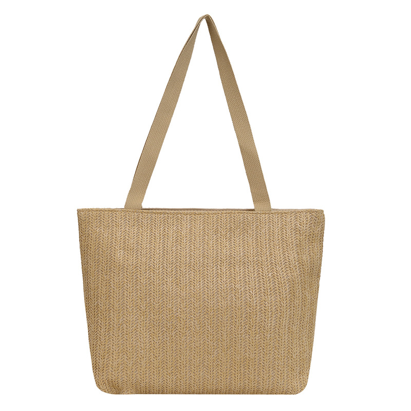 Wholesale of new spring trendy straw woven tote bags, large-capacity casual commuting women's underarm bags Item Picture