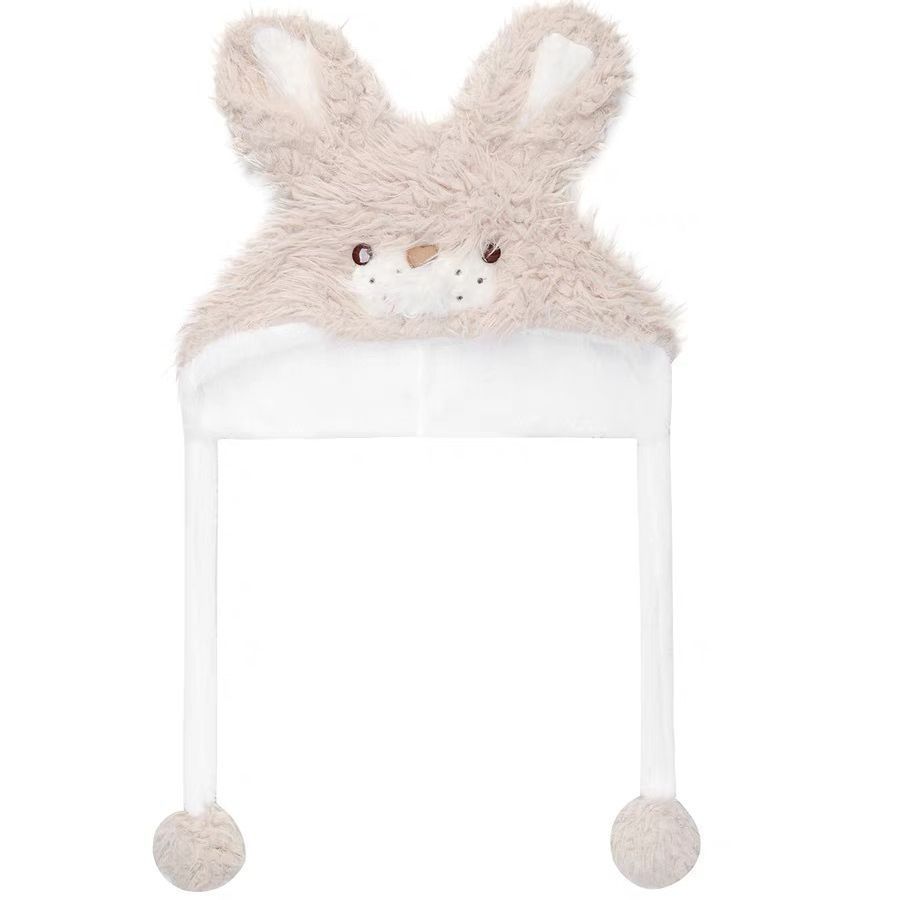 A new style of warm and anti-freezing plush rabbit ear cap on Instagram, a Lei Feng cap with a big head and a cartoon cute ear-protecting cap for women Item Picture