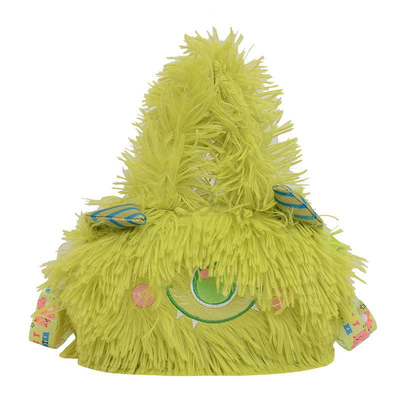 2024 New style of cute Korean plush single-shoulder crossbody bag with a girlish heart and cartoon monsters. Children's crossbody bag Item Picture