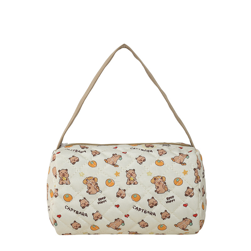 The new cartoon portable makeup and toiletry bag, a fashionable travel storage bag, and a large-capacity three-dimensional handbag are selling well for women Item Picture