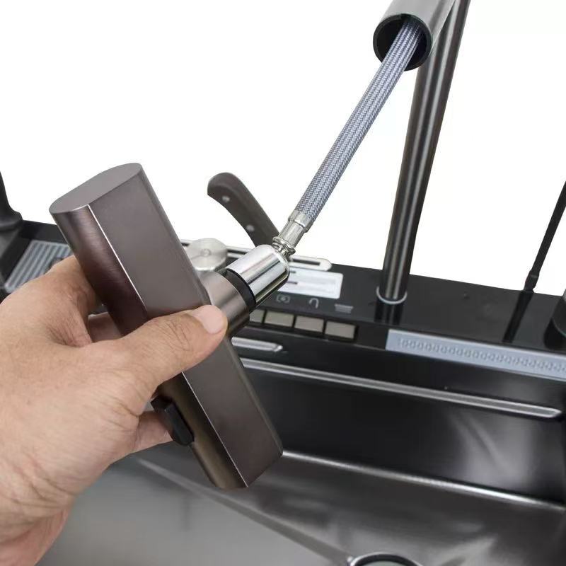 新款水槽不锈钢鲸鱼刀架手机支架菜盆大单槽产品图