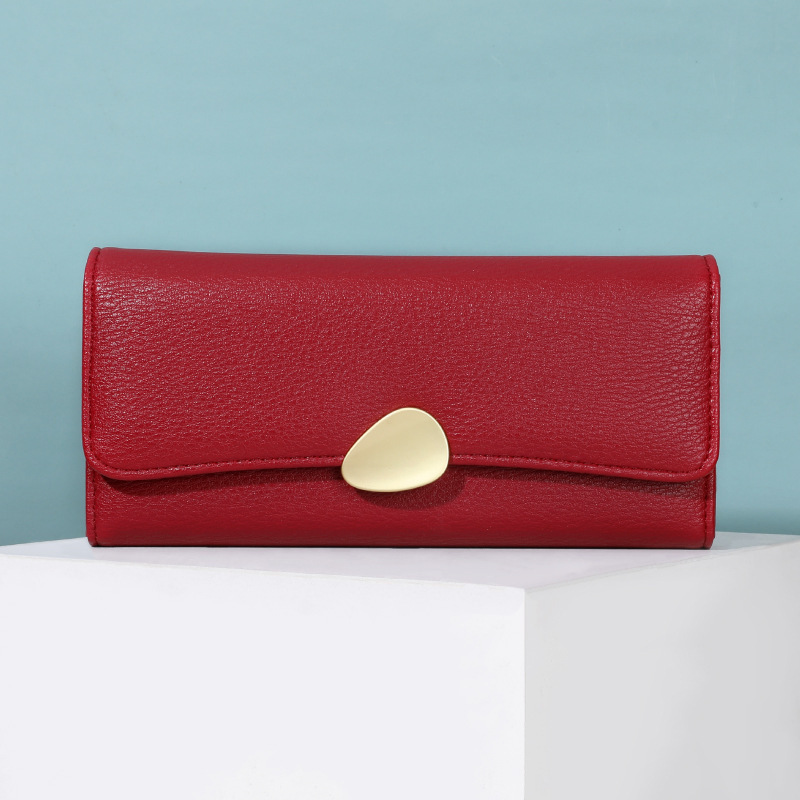 Ladies' long soft wallet, multi-slot card case, retro, fashionable, simple, large capacity, 30% off wallet clutch details Picture
