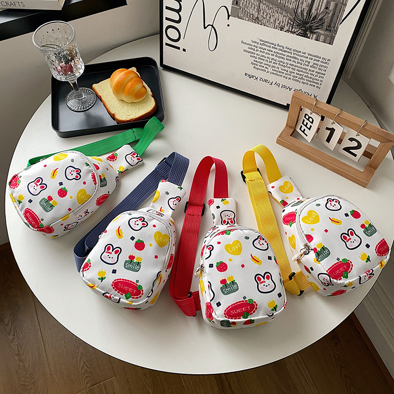 2023 Cartoon children's trendy bag for boys and girls, single-shoulder crossbody bag, summer versatile travel, casual snack, and coin purse full figure