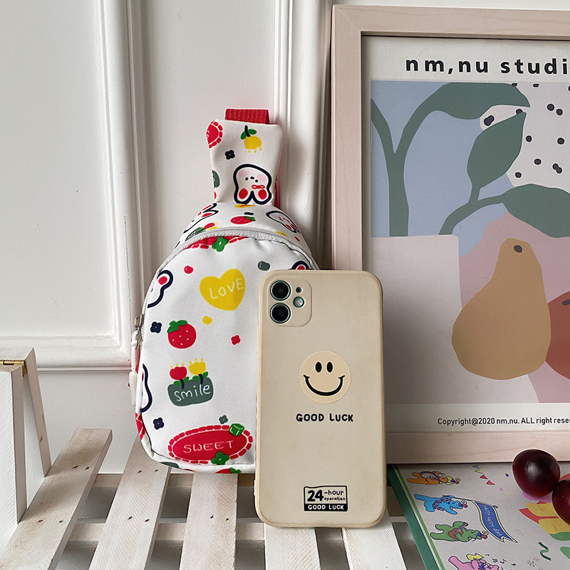 2023 Cartoon children's trendy bag for boys and girls, single-shoulder crossbody bag, summer versatile travel, casual snack, and coin purse Specification drawing