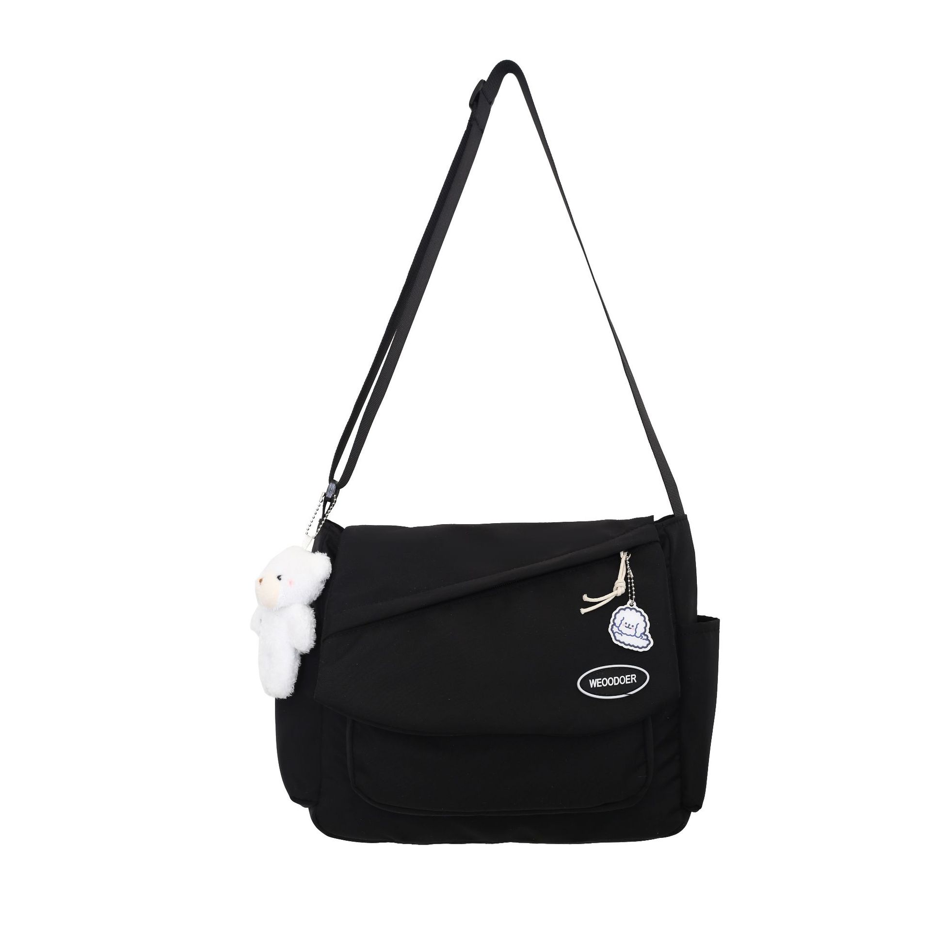 Ins-style Korean style versatile large-capacity crossbody bag, Japanese female college student class bag that can carry schoolbag, postman single-shoulder Item Picture