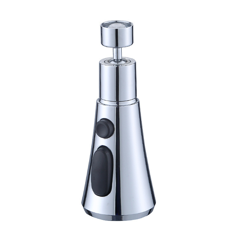 The kitchen faucet is equipped with a universal splash-proof head, a universal pressurized three-speed blade, and a 360-degree rotating bubbler for thorough cleaning without any blind spots Item Picture