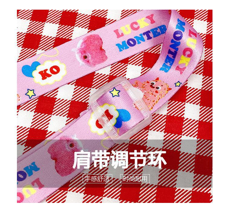 2024 New style of cute Korean plush single-shoulder crossbody bag with a girlish heart and cartoon monsters. Children's crossbody bag undefined
