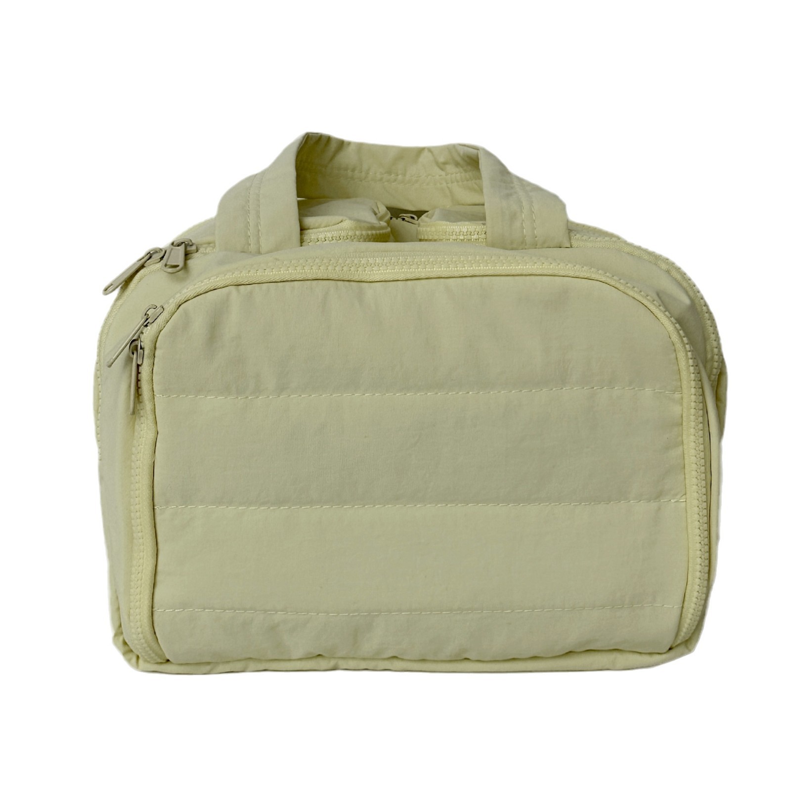 2025 New zoned makeup bag for women, wide opening, large capacity, high-end travel portable toiletry bag and storage bag Item Picture