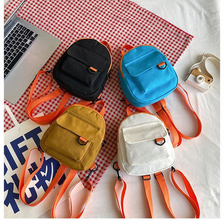 Korean-style casual, simple and retro solid-color Japanese-style canvas backpacks for women, student schoolbags, and a trend of women's commuting small backpacks undefined