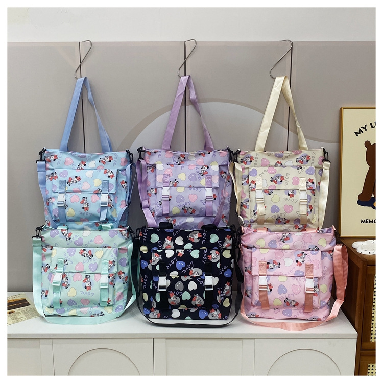 New best-selling student tutorial bags, elegant and fashionable large-capacity single-shoulder bags, fresh and sweet ladies' tote bags wholesale full figure