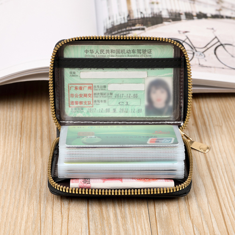 Female anti-demagnetization and anti-theft card holder, small and exquisite, large-capacity multi-card position ID card case Application Scenario