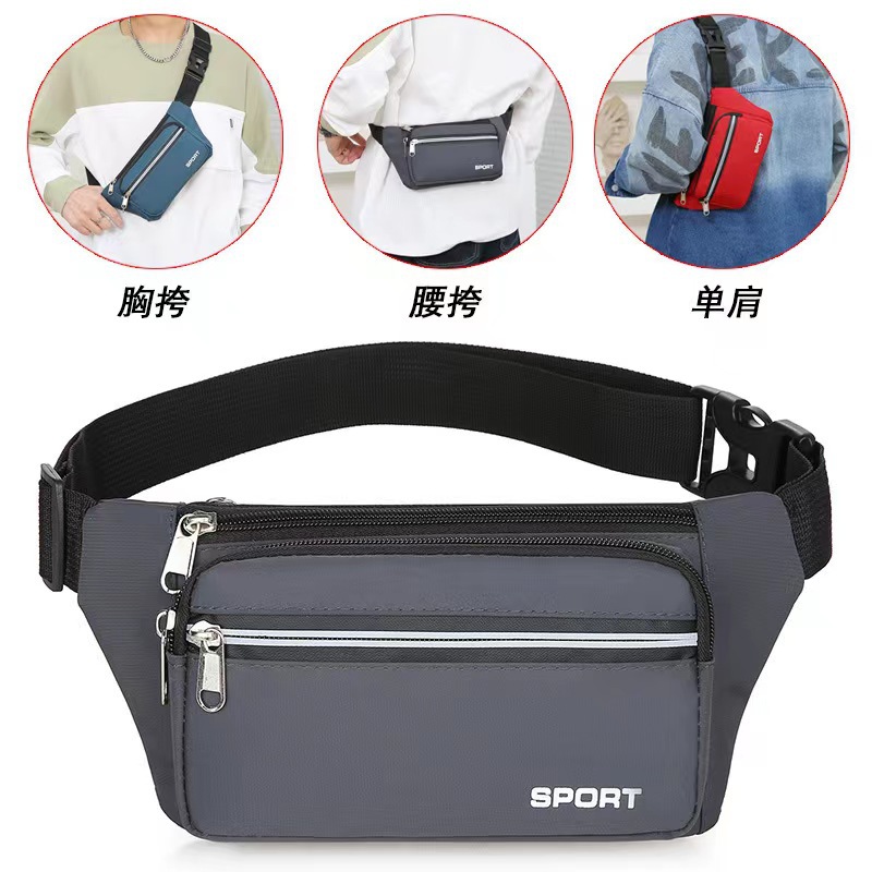 The mobile phone waist bag is a multi-functional large-capacity belt for men to work on construction sites. It is waterproof and wear-resistant details Picture