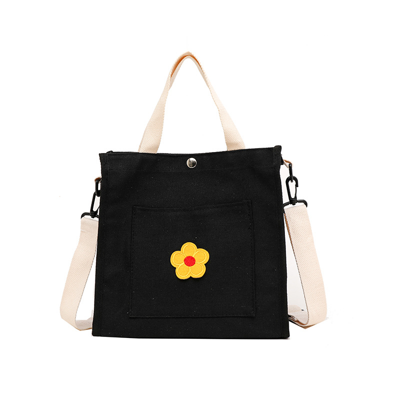 Stylish and simple canvas bag 2024 new Korean version large-capacity handbag, women's single-shoulder crossbody bag, one-piece consignment Item Picture