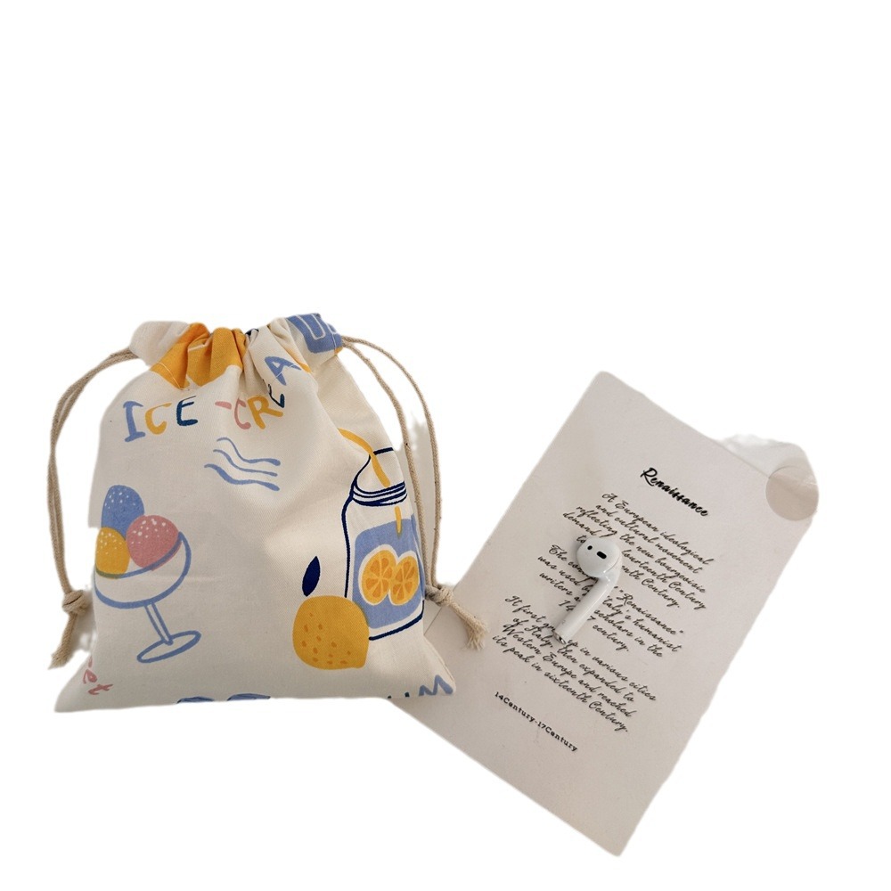 03139 Storage bag, fresh and clean miscellaneous organization bag, portable dust-proof bag, small drawstring drawstring bag Item Picture