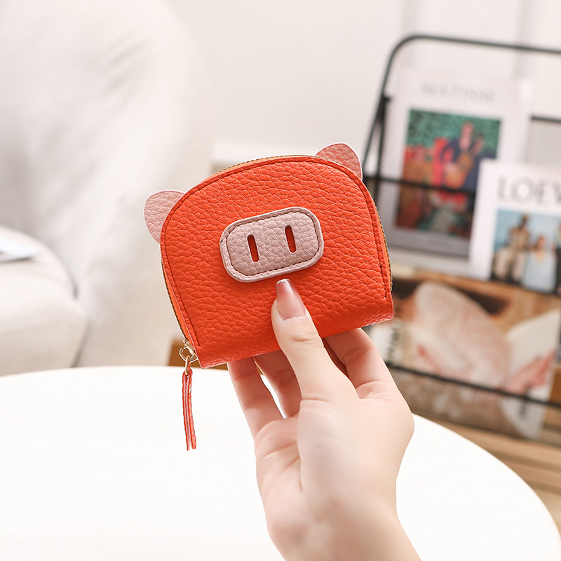 【 Wholesale in Stock 】2024 New Style Lady and Girl Cartoon organ Card case with lychee pattern and contrasting color 11 cards for storage Application Scenario