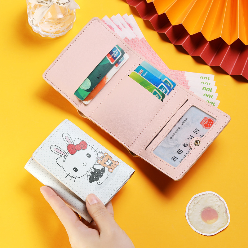 Little Cat Wallet, small card case, large capacity, multiple card slots, coin purse, 2024 gift, couples' casual chat, 30% off, ladies Specification drawing