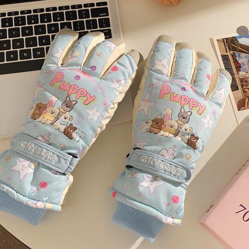 Original ski gloves for men and women, winter fleece, outdoor cycling and mountain climbing thickened waterproof and cold-proof cycling warm gloves Application Scenario