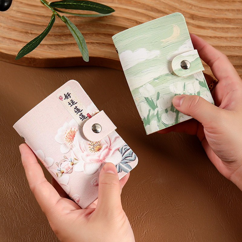 Factory direct sales anti-demagnetization Good Luck Lotus Card case, double-sided card insertion, bank card, ID card, certificate case, neutral card case Application Scenario