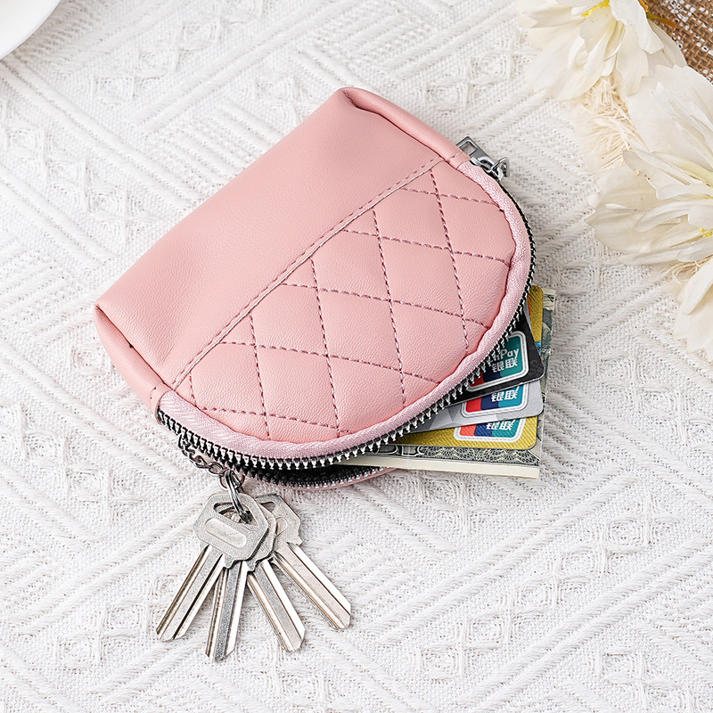 New factory direct sales - New zipper clutch, women's coin purse, short diamond-shaped card bag, one-piece consignment Specification drawing