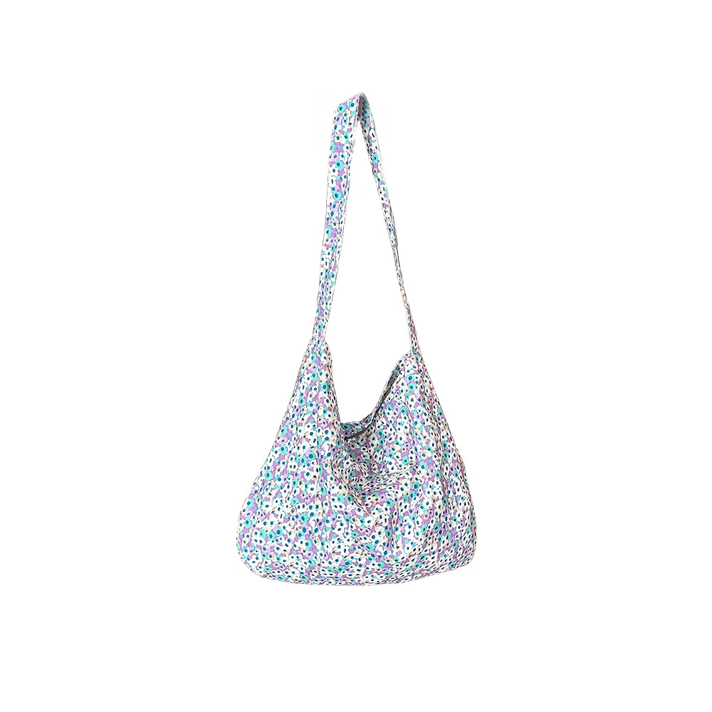 3971 canvas bag, women's single-shoulder small floral print, college students' class ins cloth bag, large capacity crossbody tote bag Item Picture