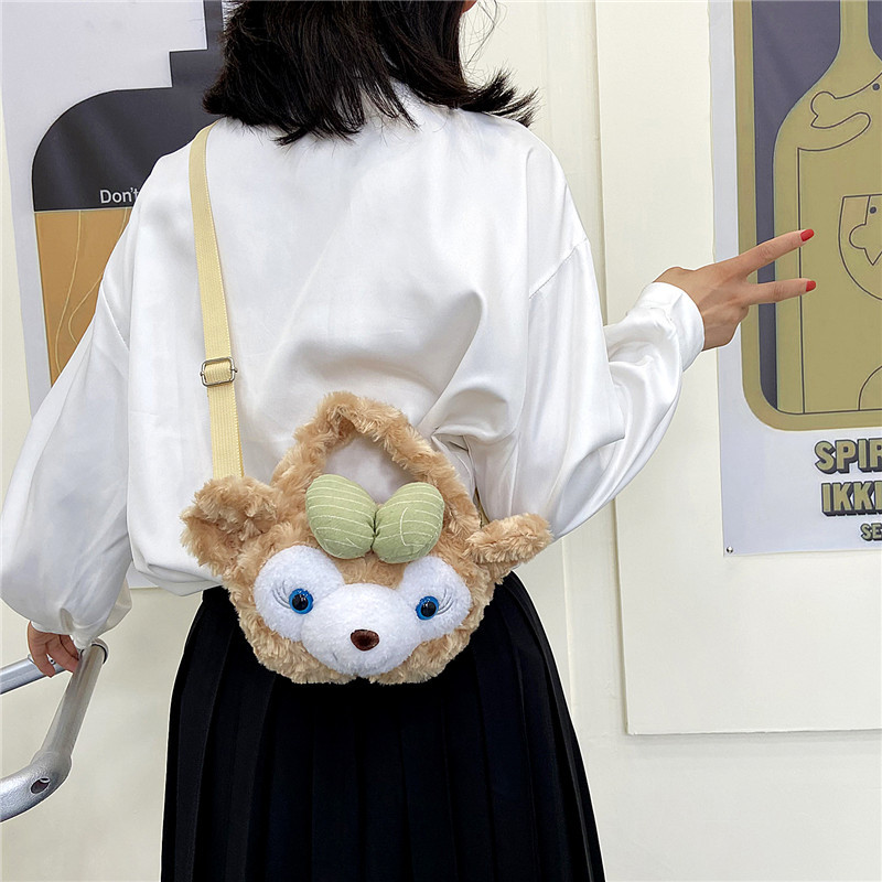 Plush bear bag, cute girl crossbody phone bag, Starlight rabbit cartoon crossbody bag, cute girl children's bag Application Scenario