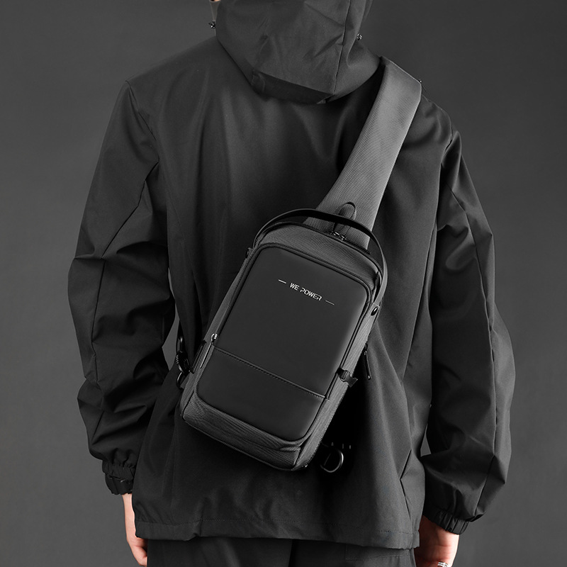 wepower's new functional men's chest bag, outdoor waterproof crossbody bag, men's multi-functional business chest bag and backpack details Picture