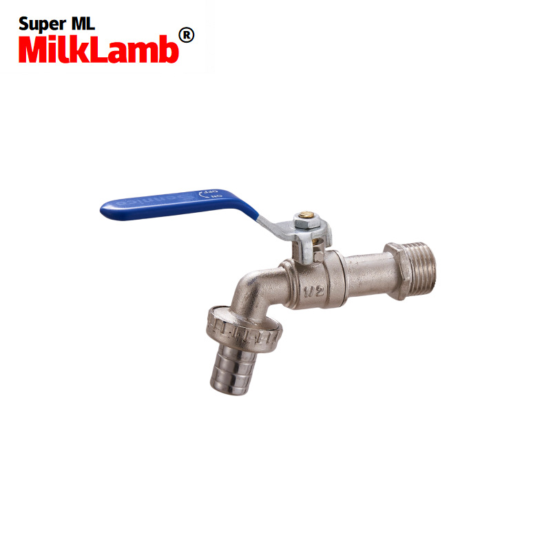 Cross-border exclusive 1/2x3/4 zinc alloy faucets, pacifiers, belts, capeless faucets [blue] details Picture