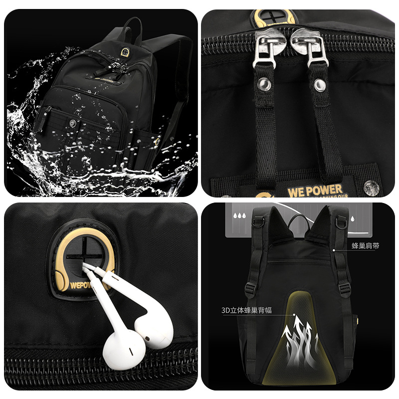 WEPOWER's new backpack is a waterproof student bag that is soft, lightweight and has a large capacity for travel Application Scenario