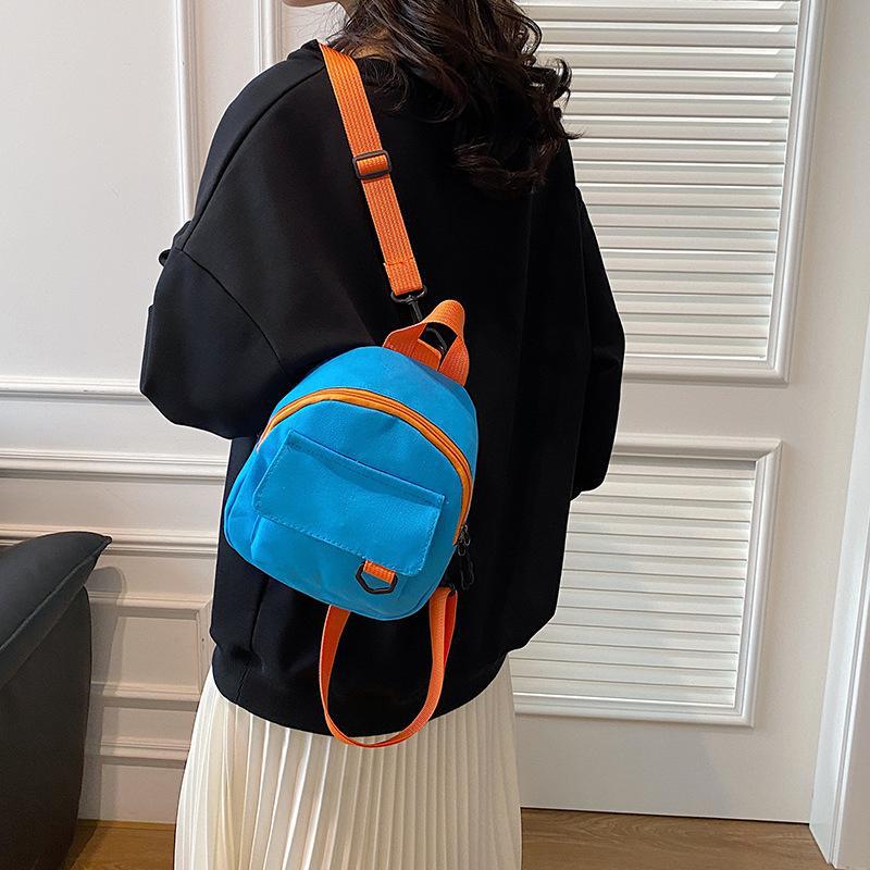 Korean-style casual, simple and retro solid-color Japanese-style canvas backpacks for women, student schoolbags, and a trend of women's commuting small backpacks Specification drawing