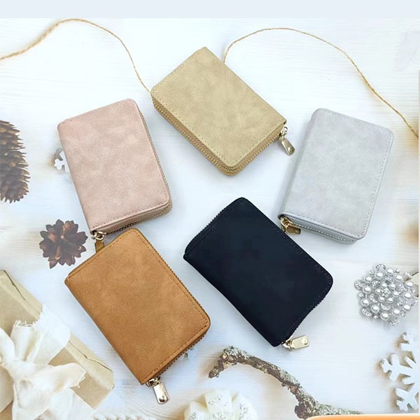 Cross-border 2024 large-capacity short organ Lady card case, Korean version PU matte multi-functional bank card storage small bag full figure
