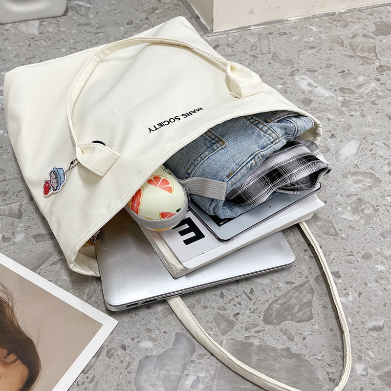 Japanese-style ins Harajuku large-capacity shopping bag, Korean-style chic casual and versatile, artistic student hand-held shoulder bag for girls details Picture