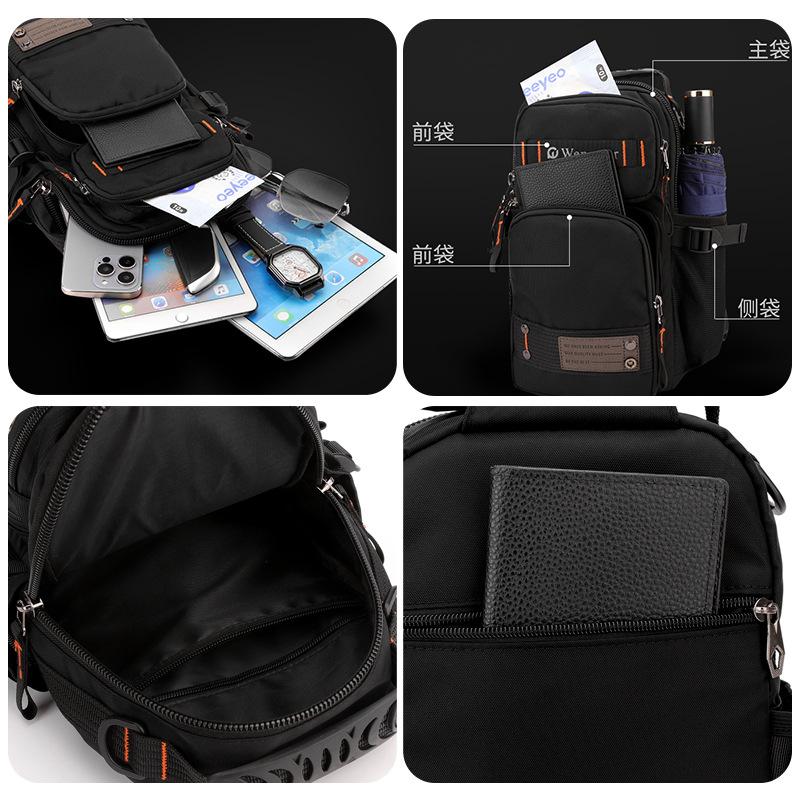 WEPOWER's new fashionable men's chest bag, multi-functional dual-purpose backpack, small backpack, outdoor single-shoulder crossbody bag Application Scenario