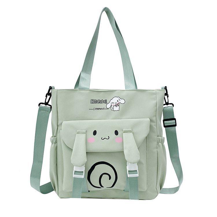 Foreign trade women's bag, large capacity bucket bag, 2024 new style nylon fabric cute cartoon dog shoulder bag, crossbody bag Application Scenario