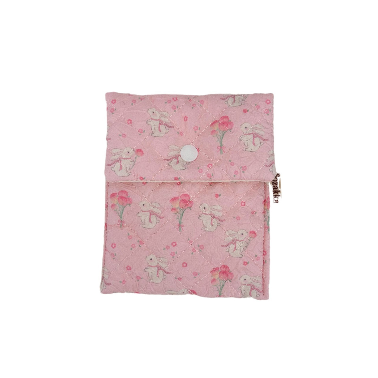 46271 Cute Sanitary Napkin Storage Bag, embossed Cartoon bear Sanitary Bag, Portable Storage bag for Going out, Makeup Touch-up bag Item Picture