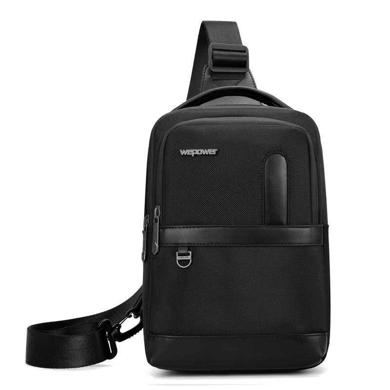 WEPOEWR's new men's large-capacity crossbody bag, travel handbag, shoulder bag and fashionable commuting chest bag Item Picture